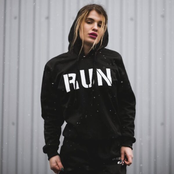 Women's RUN Hoodie - Black
